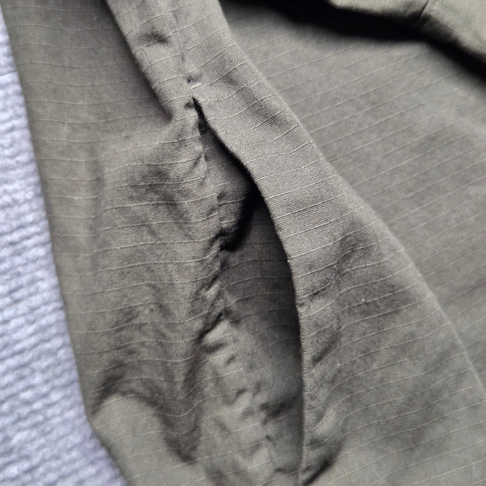 Gap Mens XXL Ripstop Cotton Button Down Shirt Olive Green Long Sleeve Overshirt - Picture 4 of 15